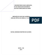 Rafael Marques Martins de Oliveira - Enoque José de Araújo Junior - Limitação Do Uso Das Algemas Análise Crítica Da Súmula 11 Do Stf - 14 de Abril de 2014