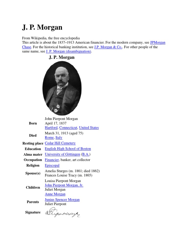 JP Morgan | PDF | J. P. Morgan | J.P. Morgan & Co.
