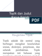 (2) Topik & Judul KI