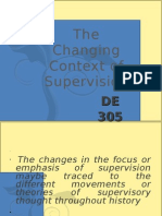 The Changing Context of Supervision