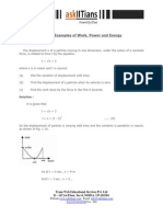 Solved Examples of Work Energy Power