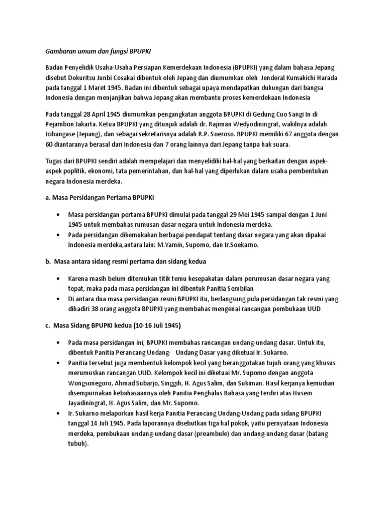 Gambaran Umum Dan Fungsi Bpupki Pdf