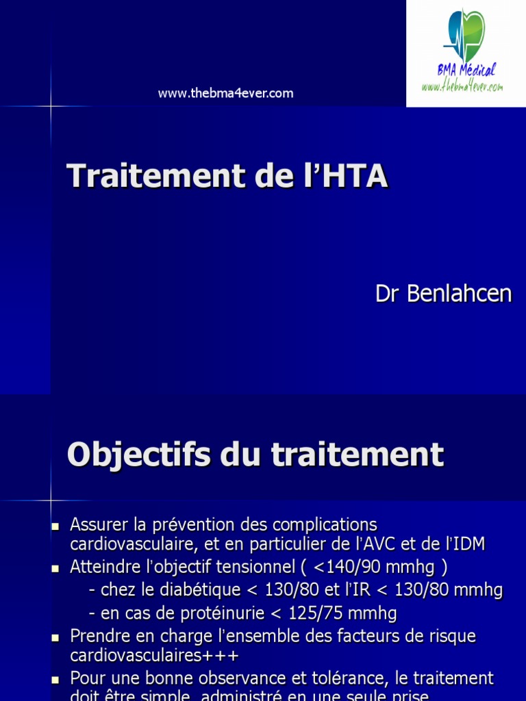 Traitement de l'Hypertension Artérielle | PDF | Hypertension artérielle ...