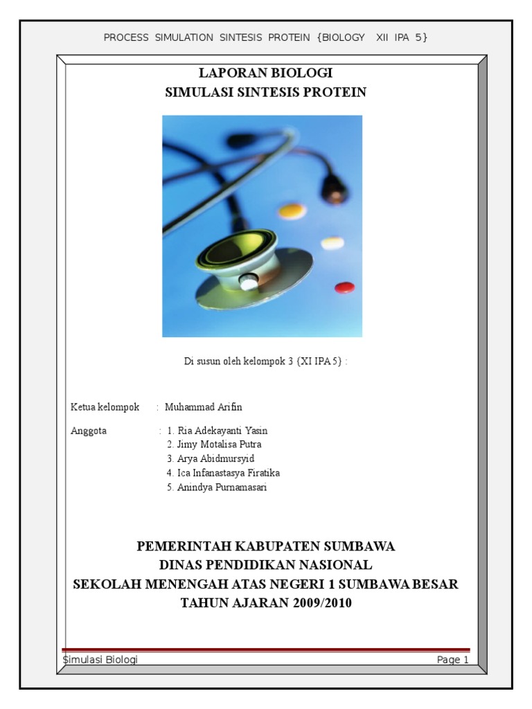 Simulasi Sintesis Protein Siswa XII IPA 5 | PDF | Sains & Matematika