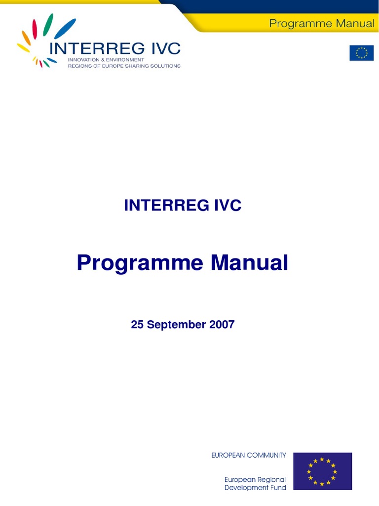 Programme Manual Final | PDF | Structural Funds And Cohesion Fund ...