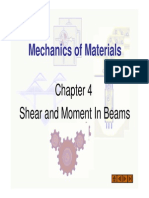 Chapter 4 Shear and Moment in Beams