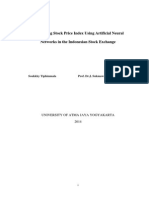 Forecasting Stock Price Index Using Artificial Neural Networks in The Indonesian Stock Exchange