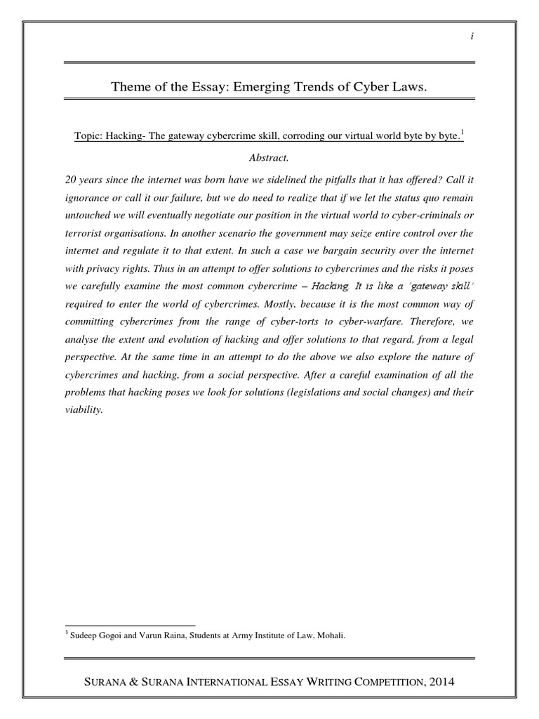 Essay cybercrimes image