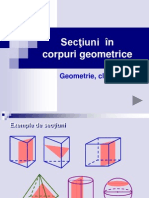 Secțiuni În Corpuri Geometrice