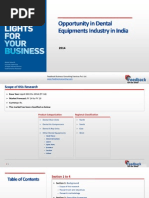 Opportunity in Dental Equipments Industry in India_Feedback OTS_2014
