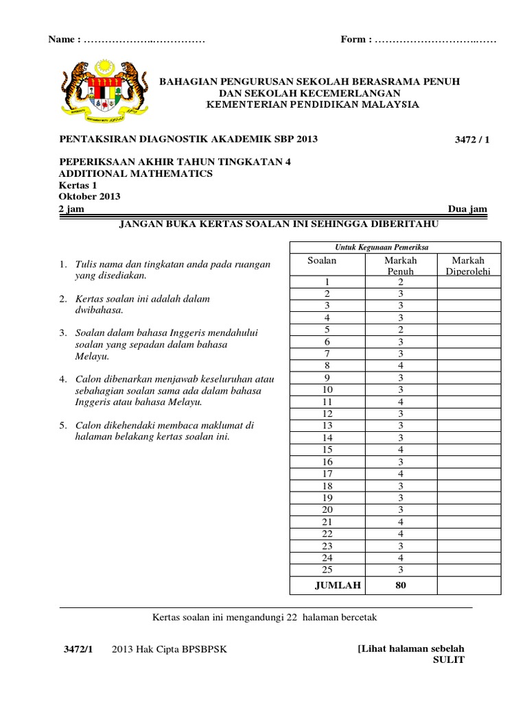 Final k1 Soalan Mt Pat f4 2013