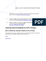 Apa Format From Journal
