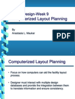 Facility Design-Week 9-Computerized Layout Planning