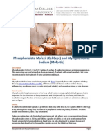 Mycophenolate Mofetil (Cellcept) and Mycophenolate Sodium (Myfortic)