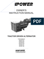 Owner'S Instruction Manual: Tractor Driven Alternator