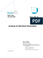 Analyse Et Decisions Financieres Important 154 Pages PDF