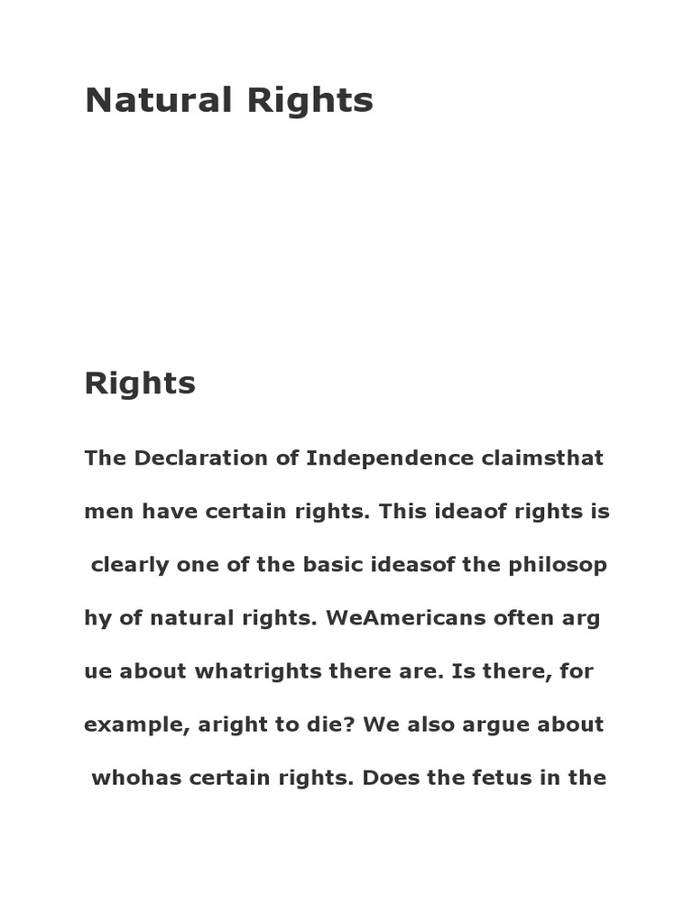 Natural Rights Natural And Legal Rights Utilitarianism