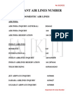 Imp Airlins Numbers