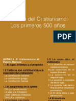 Unidad 1 Historia Del Cristianismo - Los Primeros 500 Aos - Bosquejo Clave Nombres Lugares y Fechas