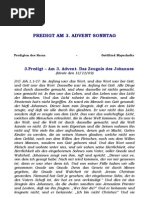 Predigt Am 3. Advent Sonntag