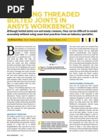 Modeling Bolted Connections in ANSYS | PDF | Screw | Finite Element Method