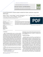 Tolun 2012 A Novel Fluorometric Enzyme Analysis Method For Hunter Syndrome Using Dried Blood Spots