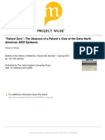 "Patient Zero": The Absence of A Patient's View of The Early North American AIDS Epidemic