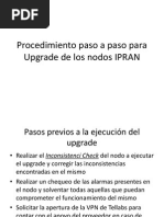 Procedimiento Paso a Paso Upgrade IPRAN