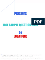 Quantexpert Free Question Bank On Equations