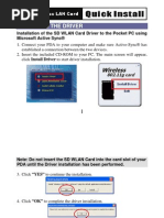 Installing The Driver: Installation of The SD WLAN Card Driver To The Pocket PC Using Microsoft Active Sync®