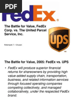 The Battle For Value, Fedex Corp. vs. The United Parcel Service, Inc