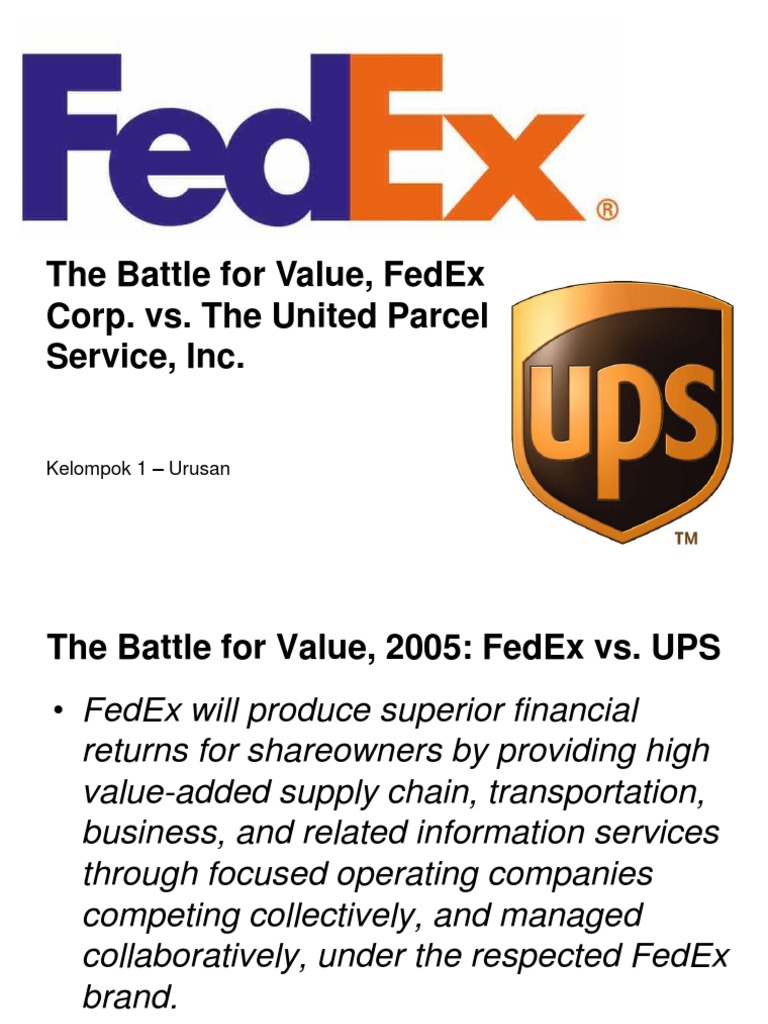 Fedex Vs UPS | PDF | United Parcel Service | Cost Of Capital