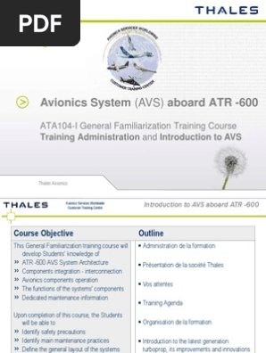 0 Atr 600 Ata104 Avs Intro Rev 01 Ppt Air Traffic Control Measuring Instrument scribd