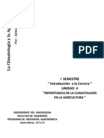 UNIDAD 4. Importancia de La Climatología en La Agricultura (ICA-I - Sem)