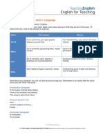 Development Journal: Unit 3: Language: Write About Your Students' Future