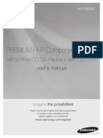 PREMIUM HI-FI Component System: MP3/WMA/CD-DA Playback With CD/USB User's Manual