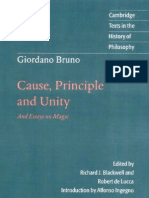 Giordano Bruno Cause Principle and Unity and Essays on Magic