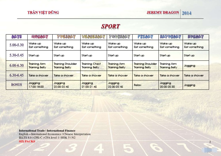International Trade and Fitness Routine | PDF