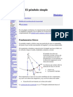 Fundamentos físicos del péndulo simple