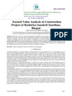Earned Value Analysis of Construction Project at Rashtriya Sanskrit Sansthan, Bhopal