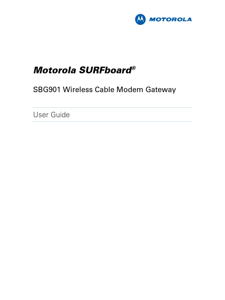 Motorola Surfboard Sbg901 Wireless Cable Modem Gateway PDF