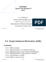 5.4 Single Sideband Modulation (SSB) : EEE3086F Signals and Systems II 2014
