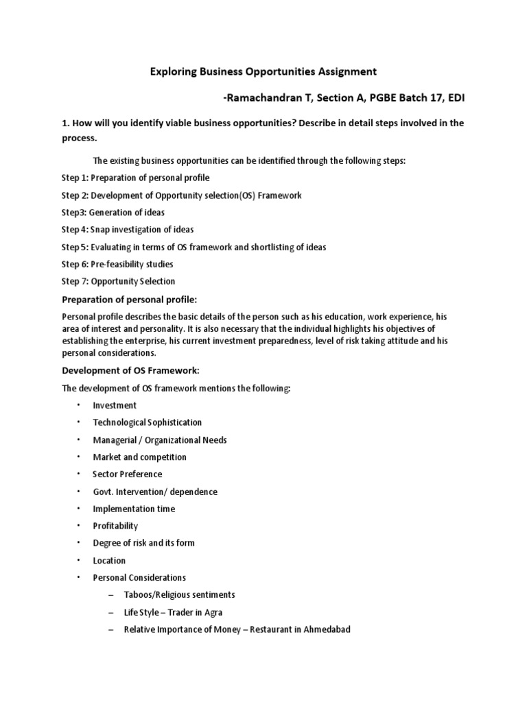 Identifying Viable Business Opportunities | PDF | Agriculture | Wind Power