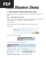 MM Master Data: 1. Split Valuation in SAP Configuration Steps