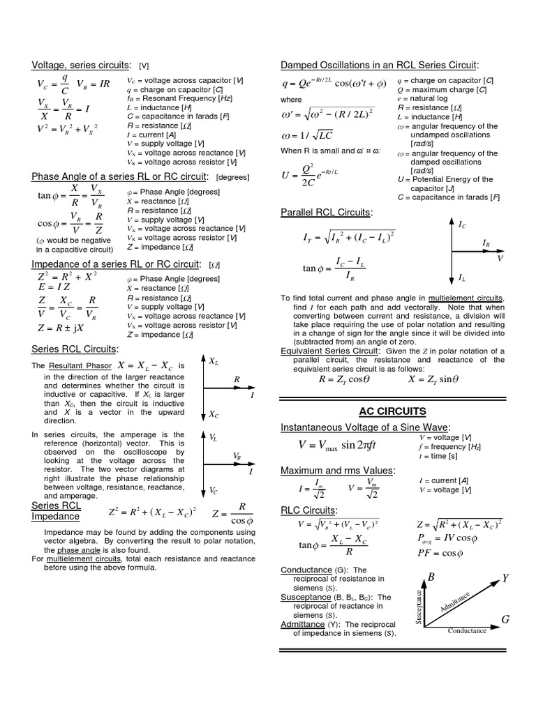 Phy 6 | PDF | Electrical Impedance | Series And Parallel Circuits
