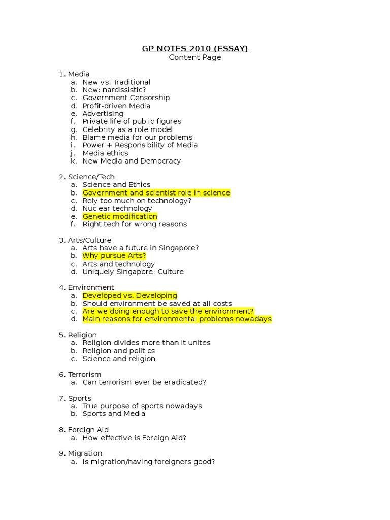 Gp essays media picture