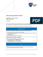 Skills Assessment Application Checklist 1 July 2012 V1