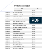 SNMPTN Teknik Fisika Its 2014: No. Peserta Nama Kode