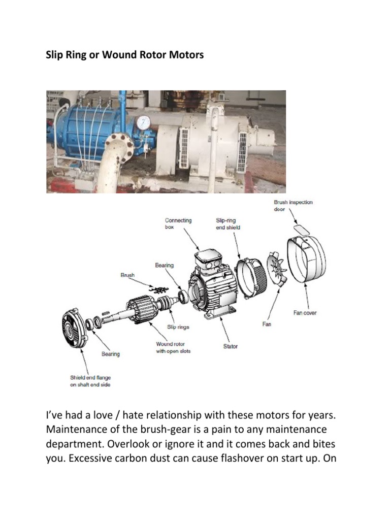 Slip Ring or Wound Rotor Motors | PDF | Resistor | Electrical ...