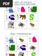 Jolly Phonics Set 4 - Bingo Picture and Letter Sound Cards